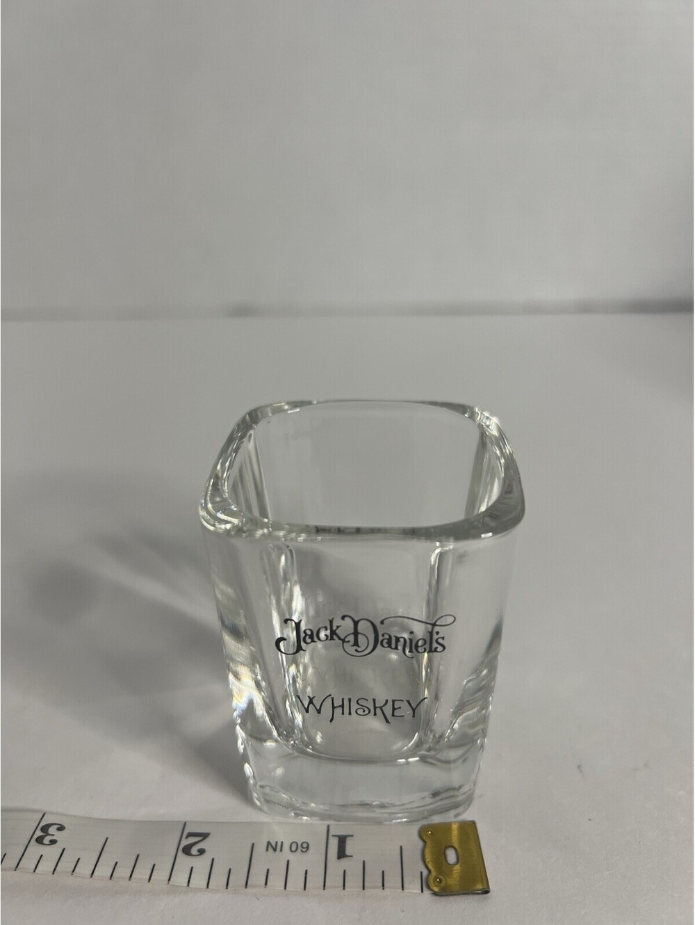Vintage Jack Daniels Square Shot Glass 2.5” H
